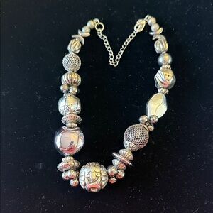 Silver Beaded Statement Necklace - Elegant Women's Jewelry by premier jewelry